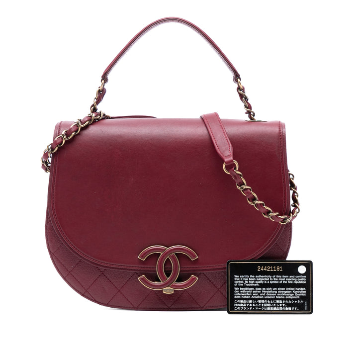 Chanel Medium Cuir de veau Coco Curve à rabat