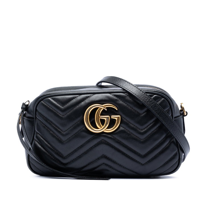 Gucci Small GG Marmont Matelasse Cuir de veau Sac porté croisé