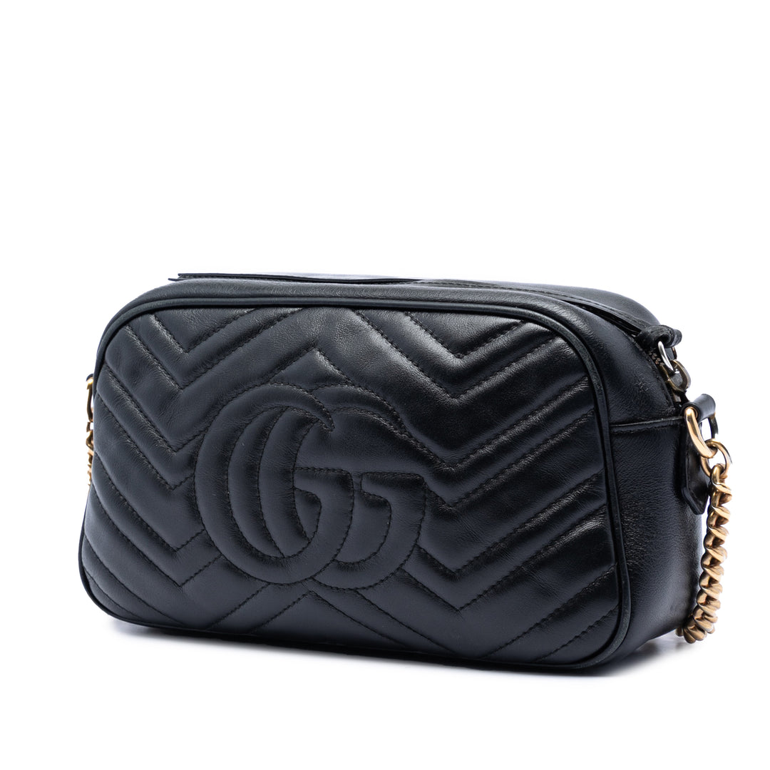 Gucci Small GG Marmont Matelasse Cuir de veau Sac porté croisé