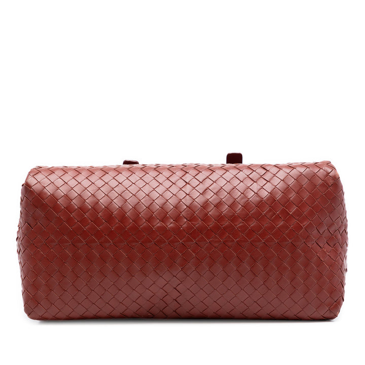 Bottega Veneta Intrecciato Boston Sac nappa Rouge – vue 3 – GABY PARIS