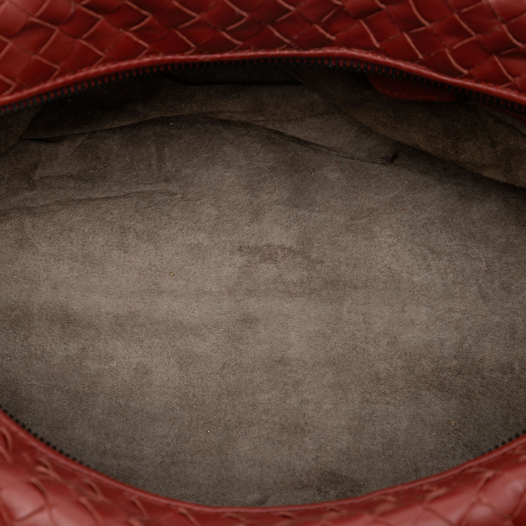 Bottega Veneta Intrecciato Boston Sac nappa Rouge – vue 4 – GABY PARIS