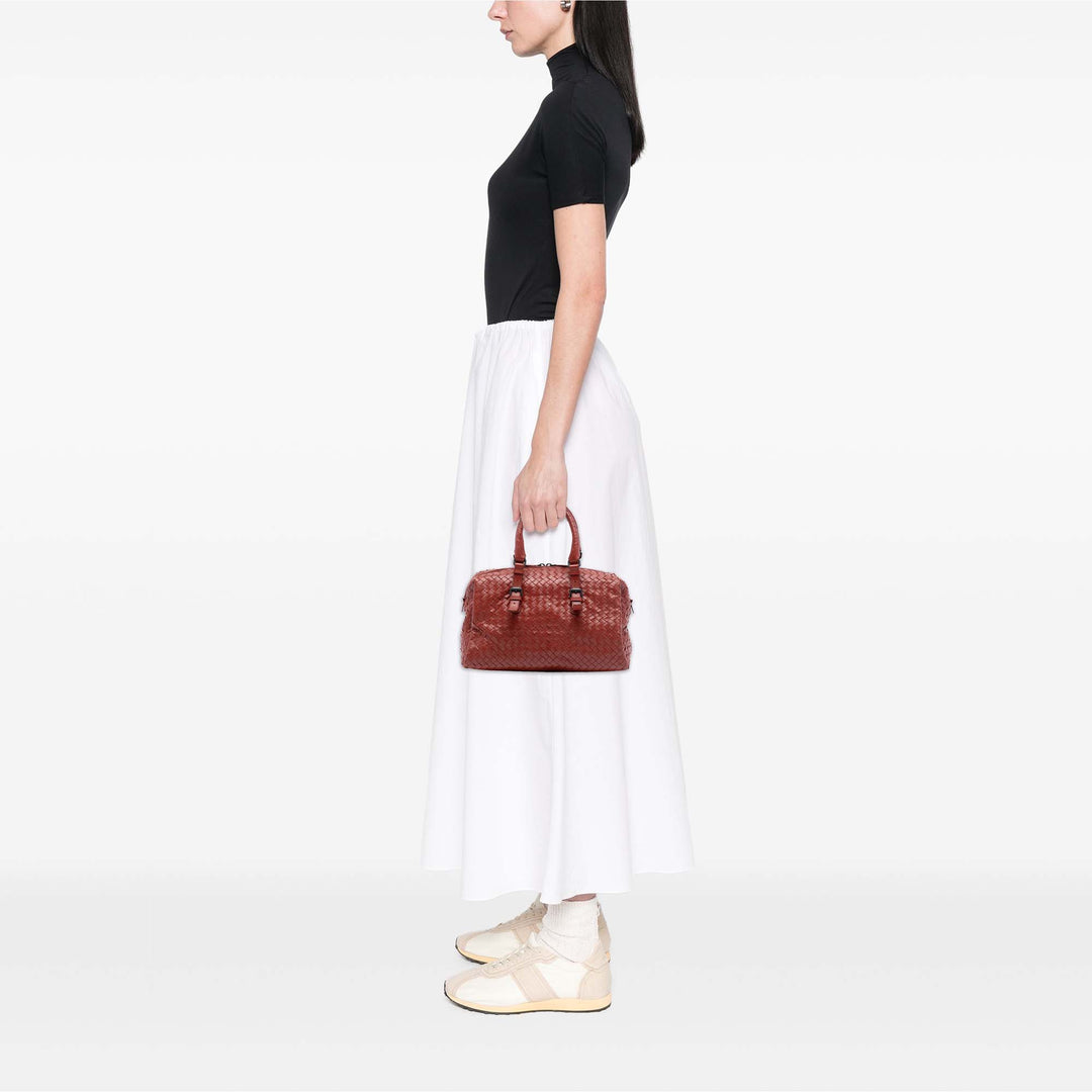 Bottega Veneta Intrecciato Boston Sac nappa Rouge – vue 7 – GABY PARIS