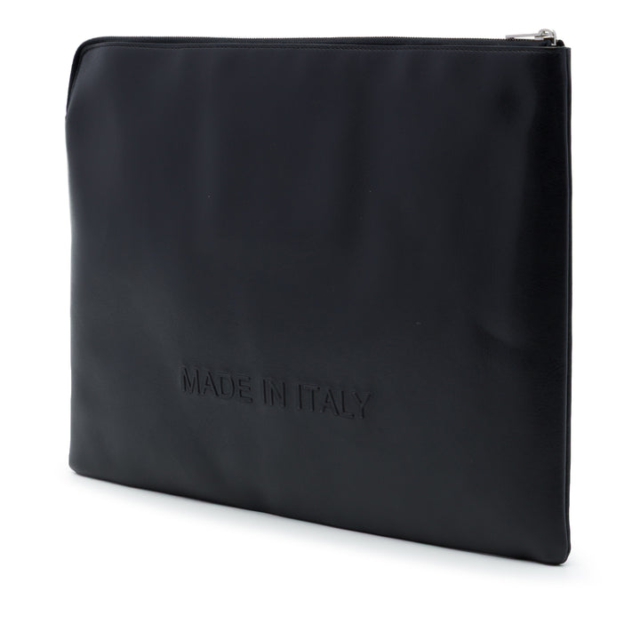 Celine embossé Logo Pochette Noir