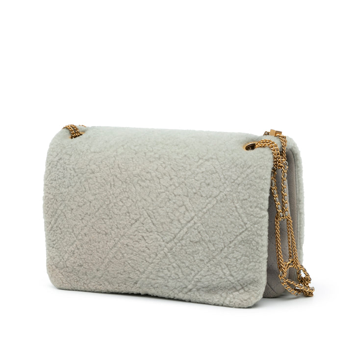 Chanel Matelassé Shearling Chaîne à rabat Matière naturelle