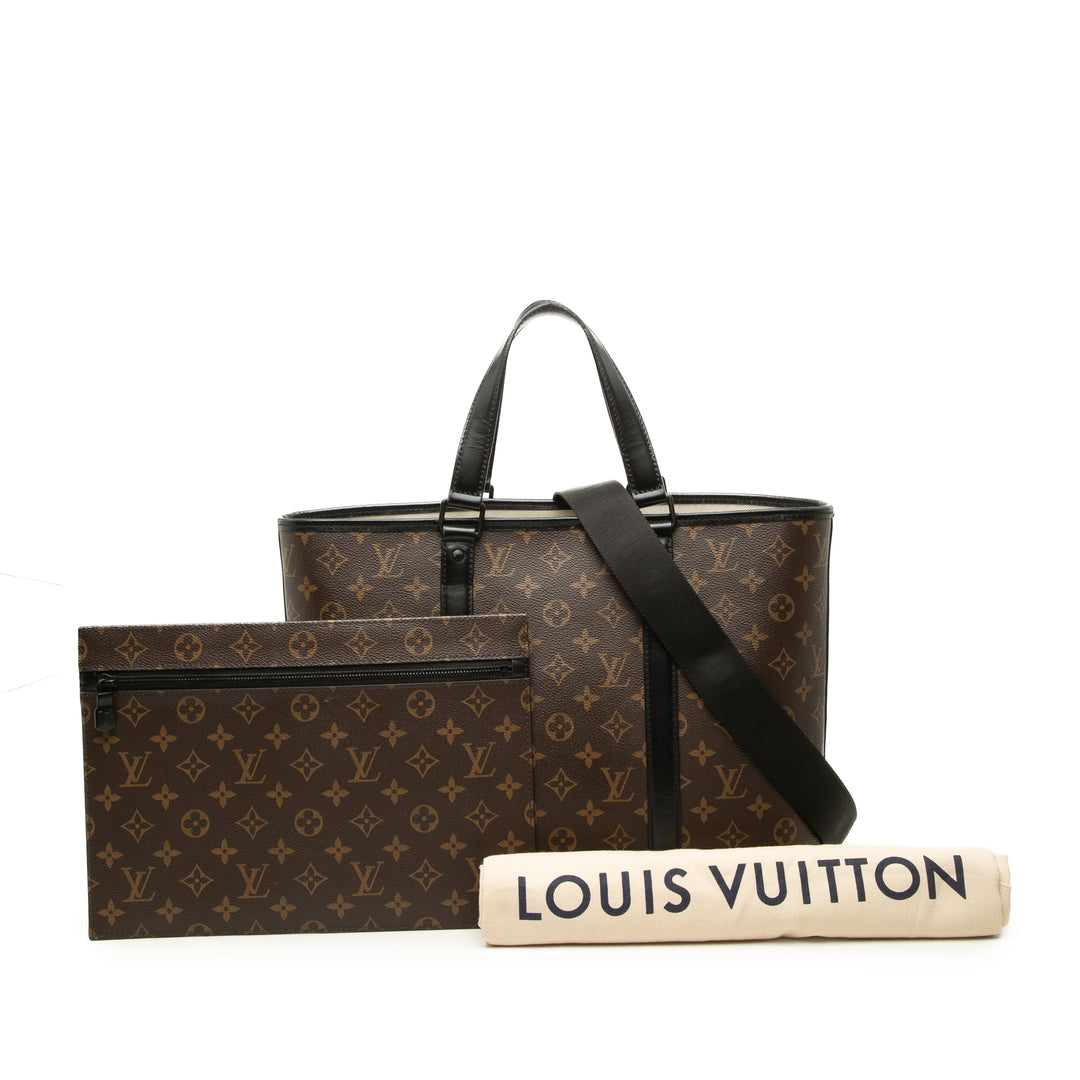 Louis Vuitton Macassar Weekend Cabas PM Monogram Marron – vue 7 – GABY PARIS
