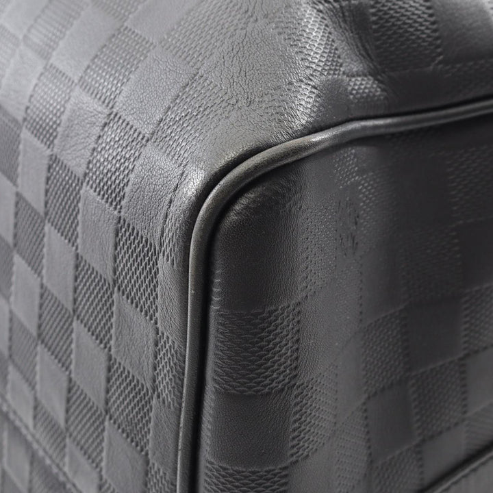 Damier Infini Keepall Bandouliere 45 Black - Gaby Paris