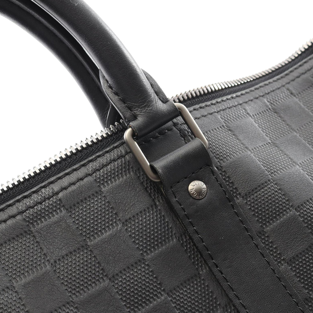 Damier Infini Keepall Bandouliere 45 Black - Gaby Paris