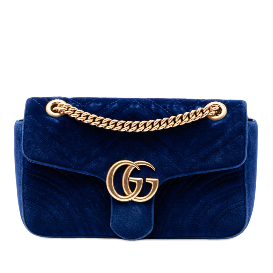 Gucci Medium GG Marmont Matelasse Velours Sac bandoulière