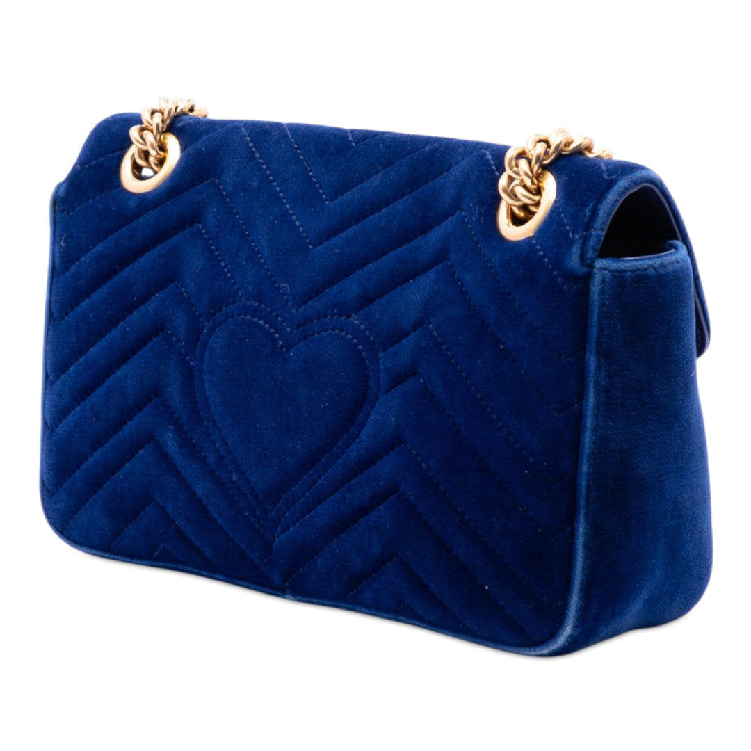 Gucci Medium GG Marmont Matelasse Velours Sac bandoulière