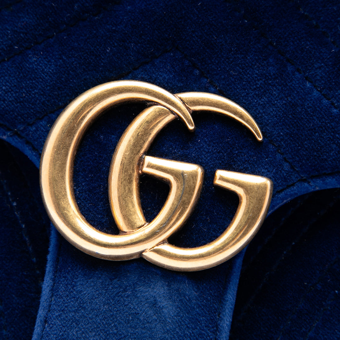 Gucci Medium GG Marmont Matelasse Velours Sac bandoulière
