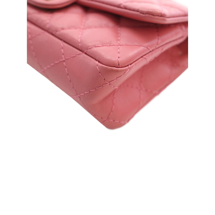 Chanel Ceinture Matelassé vieilli Reissue 2.55 à rabat Cuir de veau Rose – vue 11 – GABY PARIS