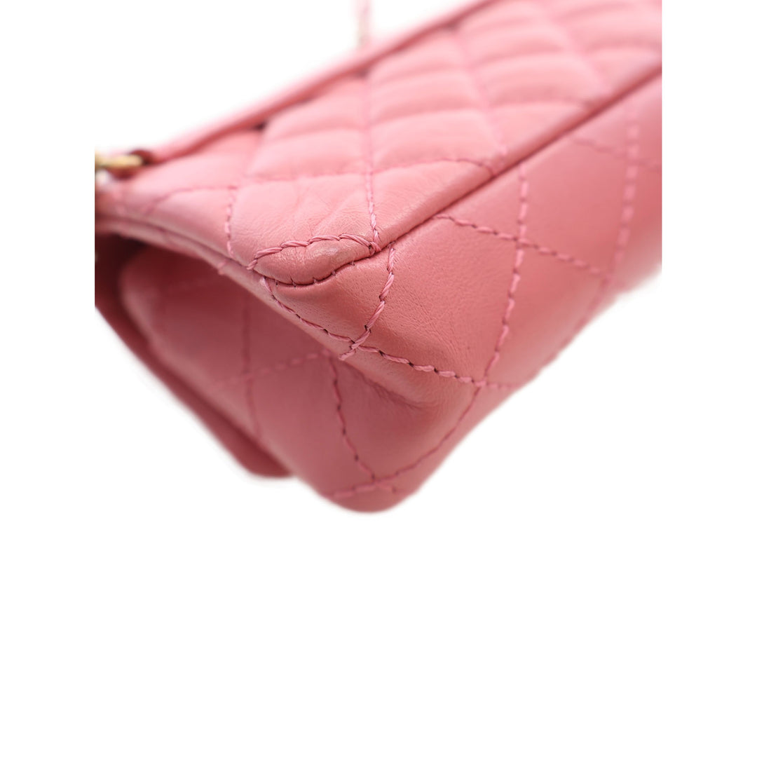 Chanel Ceinture Matelassé vieilli Reissue 2.55 à rabat Cuir de veau Rose – vue 9 – GABY PARIS