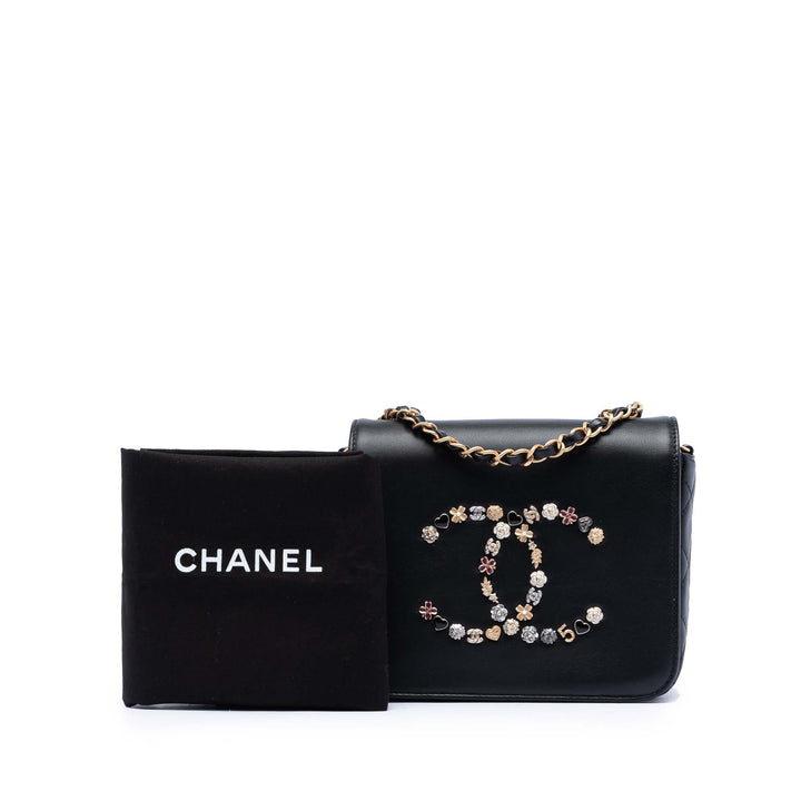Chanel Cuir d’agneau Lucky Charms à rabat Sac porté croisé