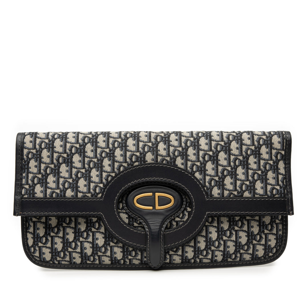 Dior Oblique Toile Fold Over Pochette