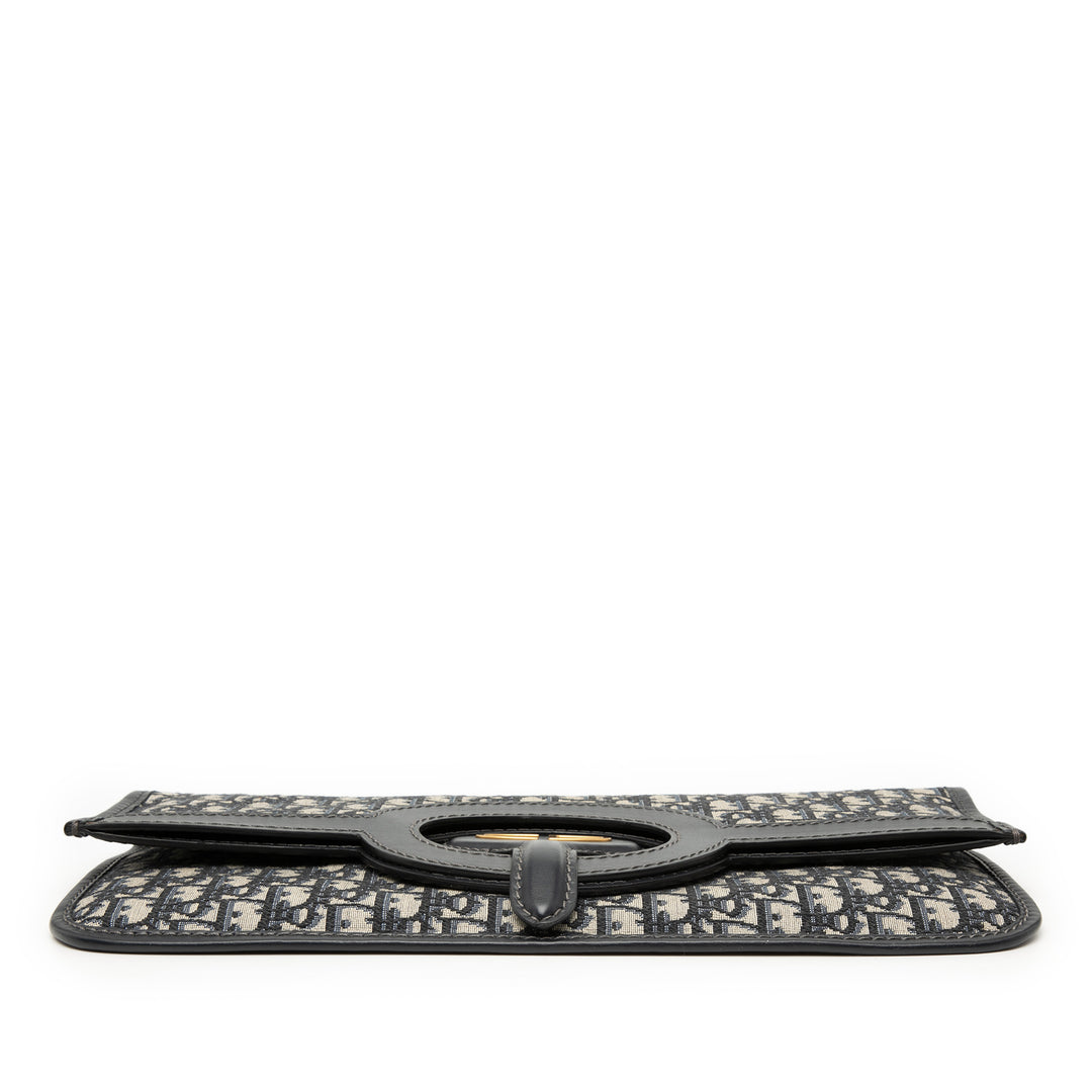 Dior Oblique Toile Fold Over Pochette