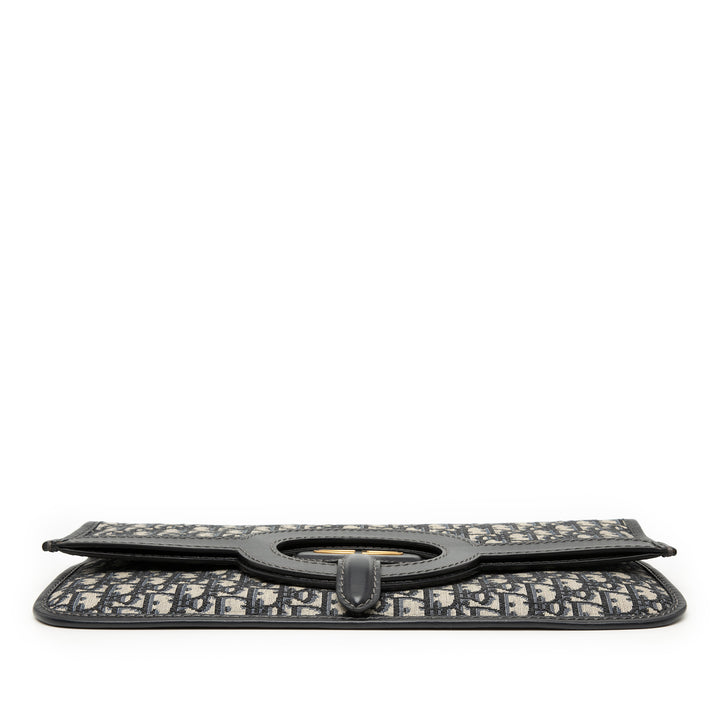 Dior Oblique Toile Fold Over Pochette