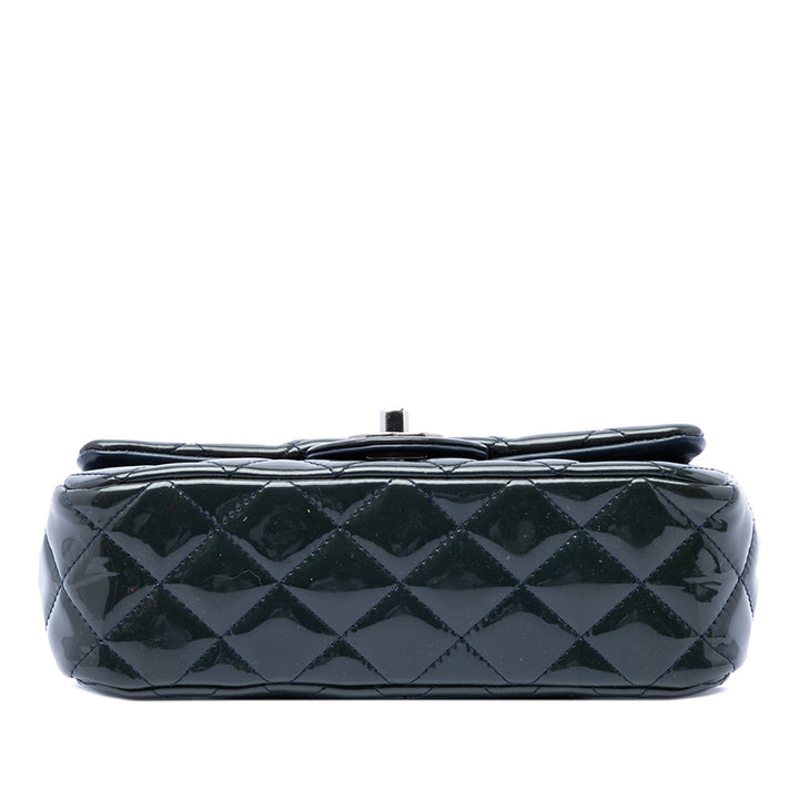 Chanel Mini Rectangular Classic Cuir verni Simple rabat