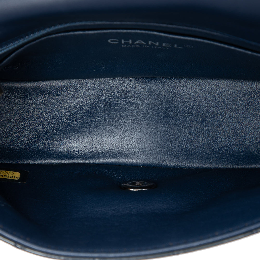 Chanel Mini Rectangular Classic Cuir verni Simple rabat