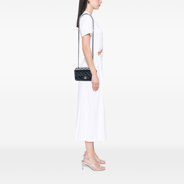 Chanel Mini Rectangular Classic Cuir verni Simple rabat