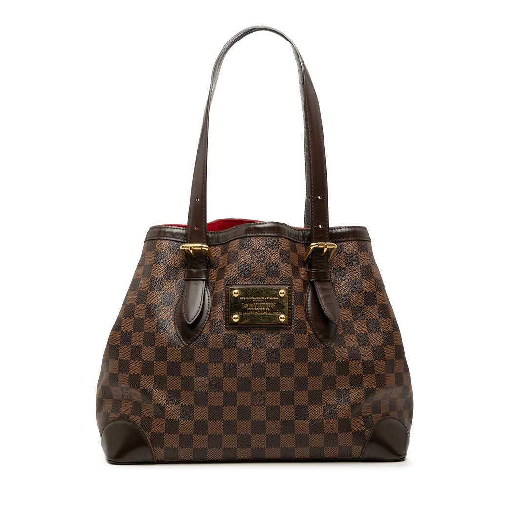 Louis Vuitton Hampstead MM Damier Ébène Marron – vue principale – GABY PARIS