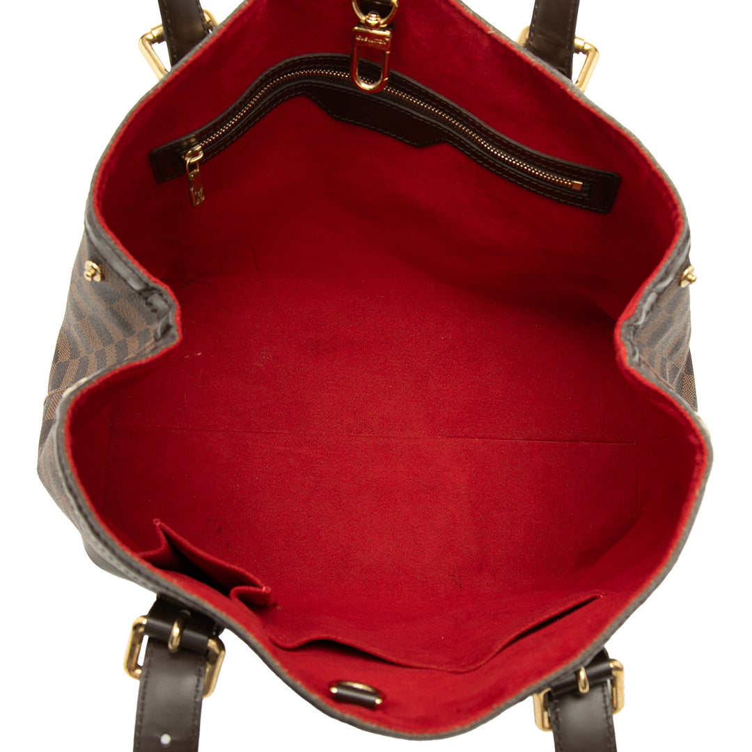 Louis Vuitton Hampstead MM Damier Ébène Marron – vue 4 – GABY PARIS