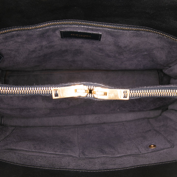 Small Leather Sac De Jour Satchel Black - Gaby Paris