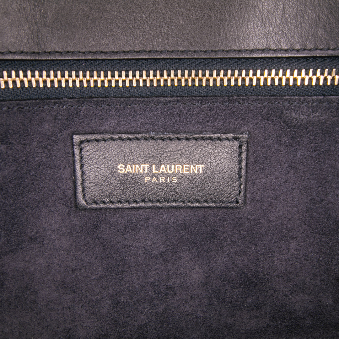 Small Leather Sac De Jour Satchel Black - Gaby Paris