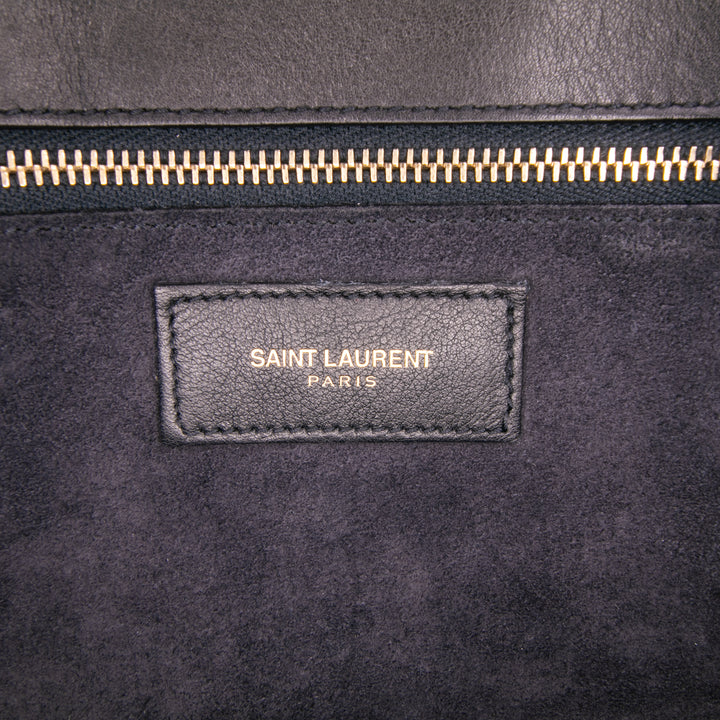 Small Leather Sac De Jour Satchel Black - Gaby Paris