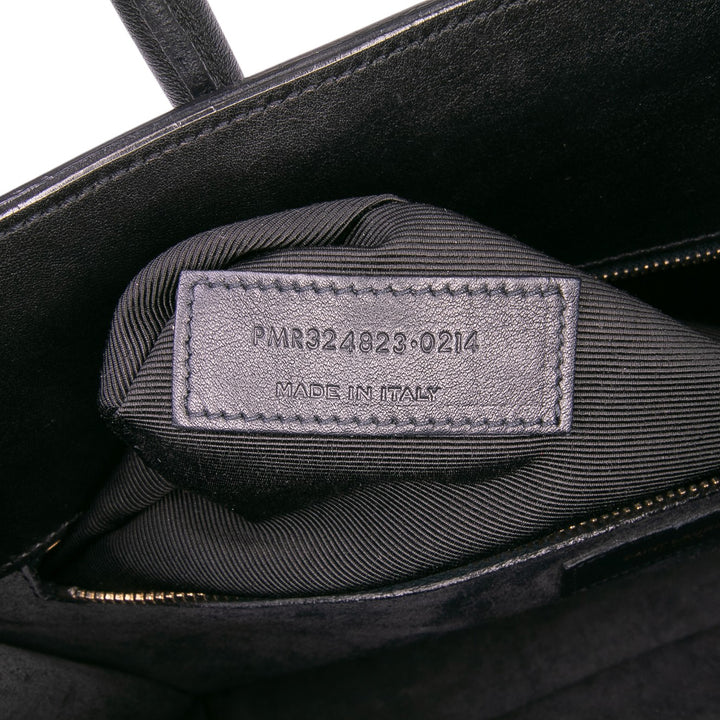 Small Leather Sac De Jour Satchel Black - Gaby Paris