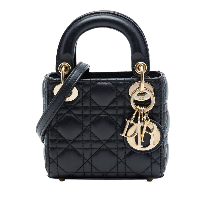 Dior Micro Cuir d'agneau Cannage Lady Dior