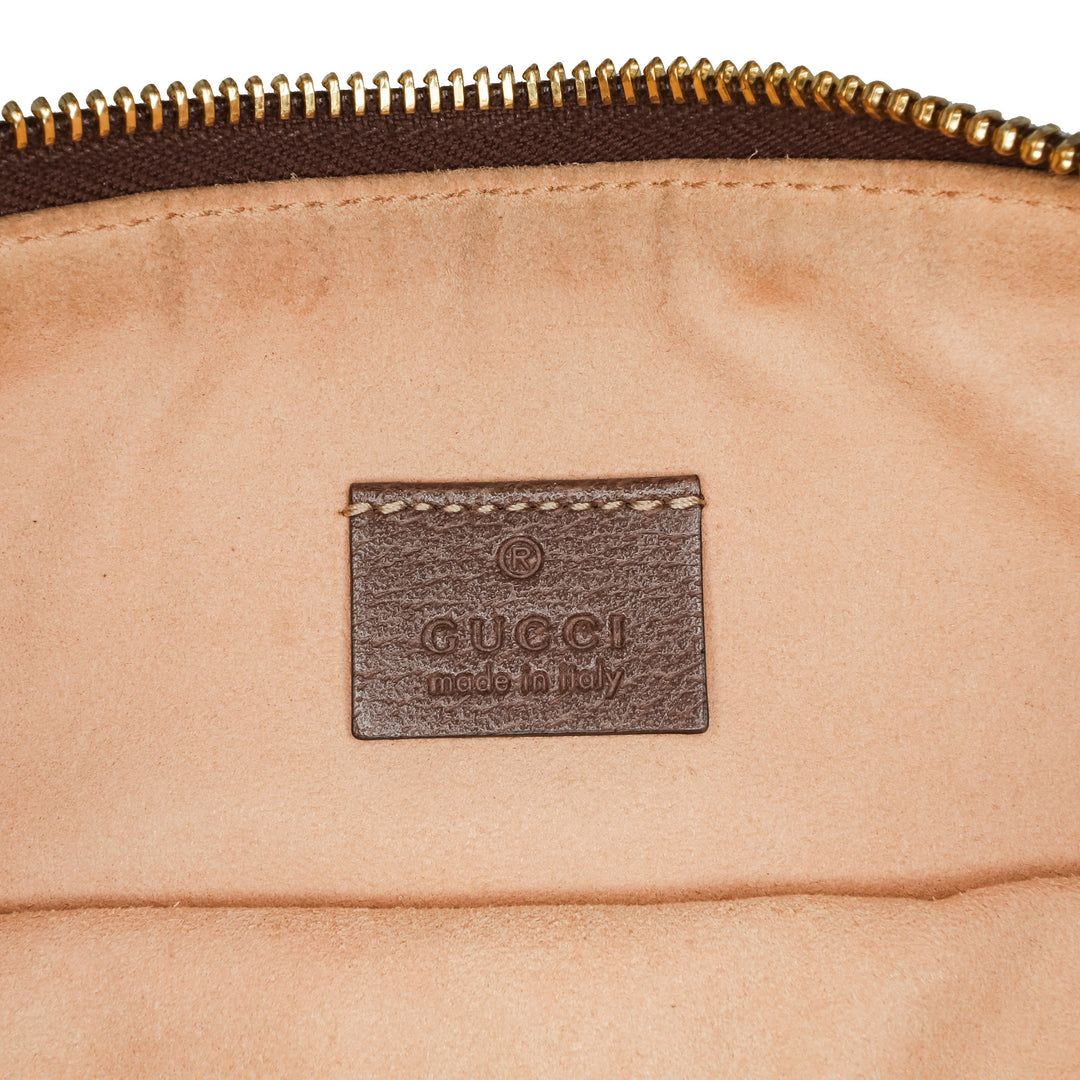 Large GG Supreme Ophidia Web Clutch Brown - Gaby Paris