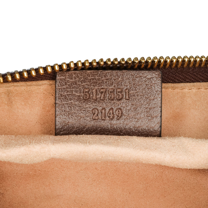 Large GG Supreme Ophidia Web Clutch Brown - Gaby Paris