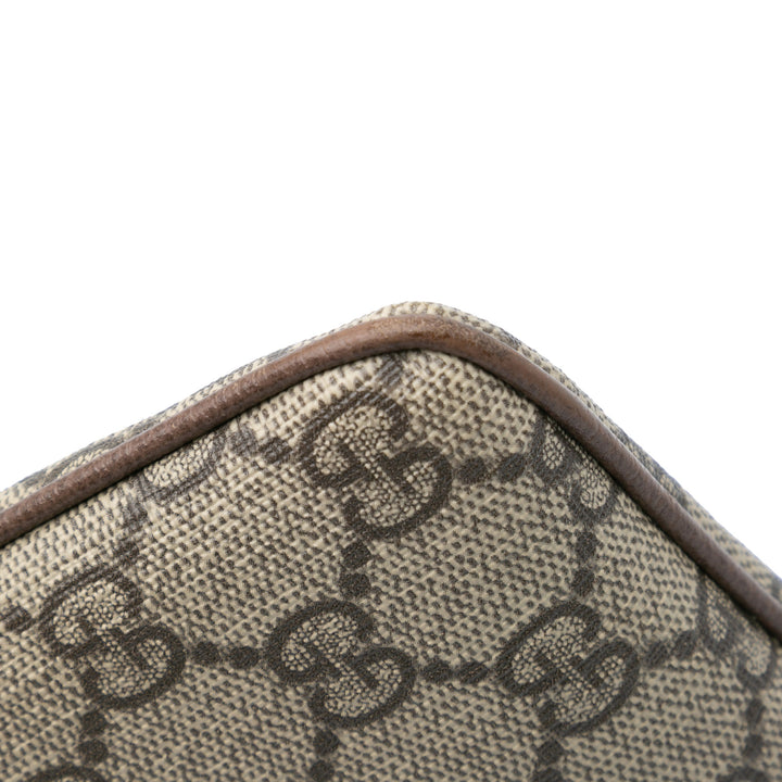 Large GG Supreme Ophidia Web Clutch Brown - Gaby Paris