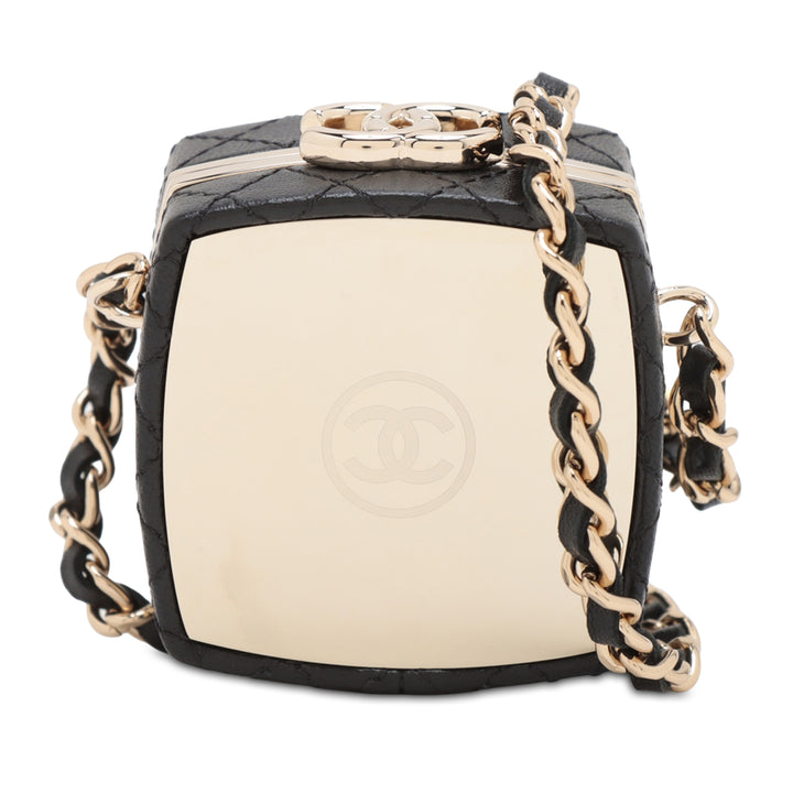 Chanel Quilted Cuir d’agneau Make-Up Boîte Pochette With Chain Noir – GABY PARIS Authentique