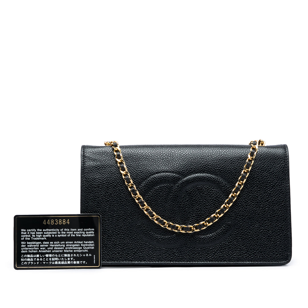 Chanel CC Wallet on Chain Cuir caviar