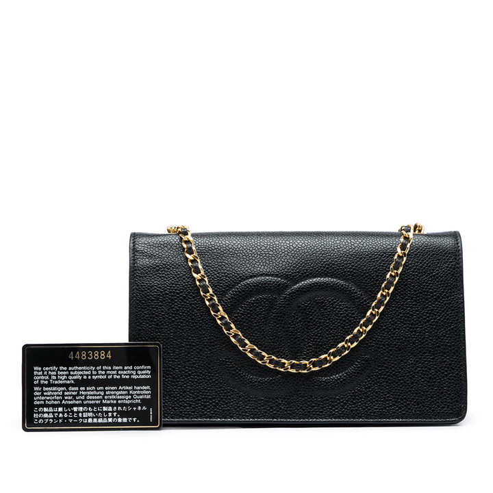 Chanel CC Wallet on Chain Cuir caviar