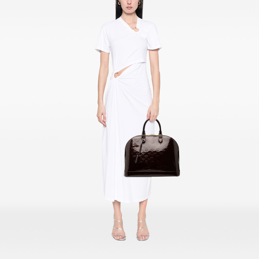 Alma GM Cuir verni Monogram Violet