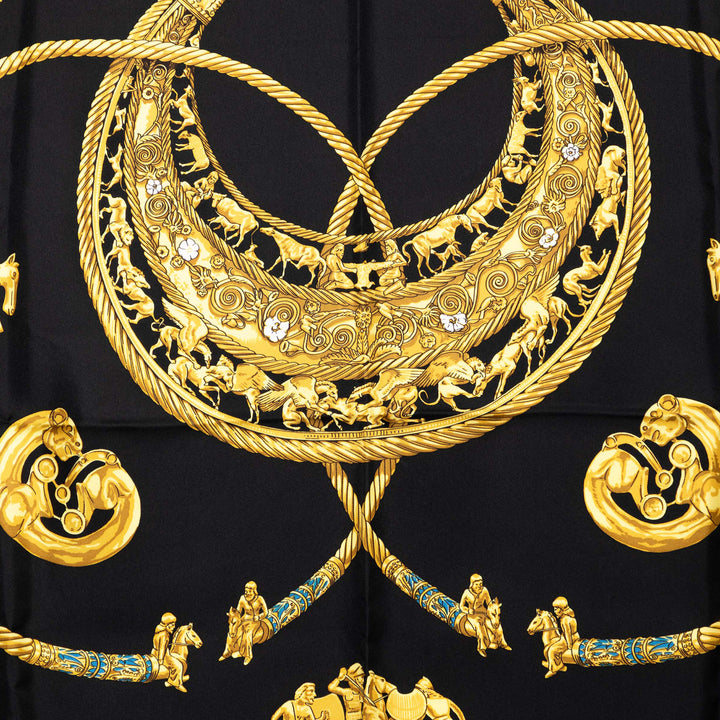 Les Cavaliers d Or Foulard 90 Noir