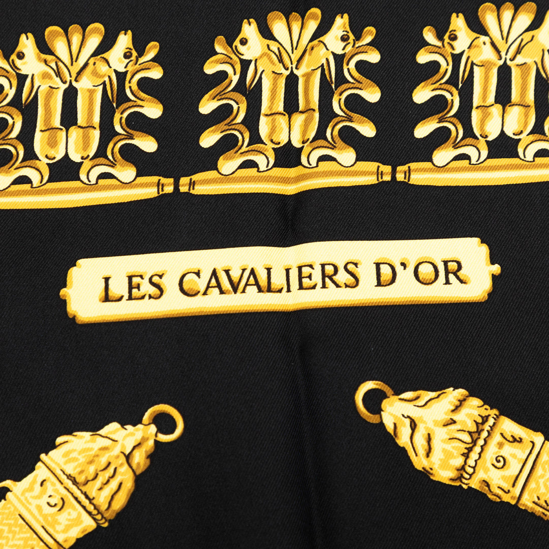 Les Cavaliers d Or Foulard 90 Noir