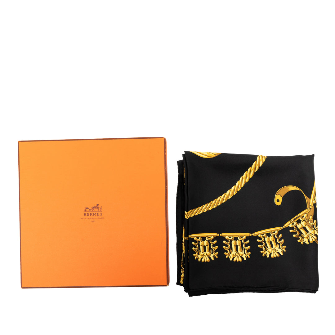 Les Cavaliers d Or Foulard 90 Noir