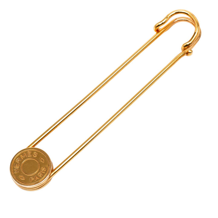 Hermès plaqué Clou de Selle Safety Pin Broche – GABY PARIS Authentique