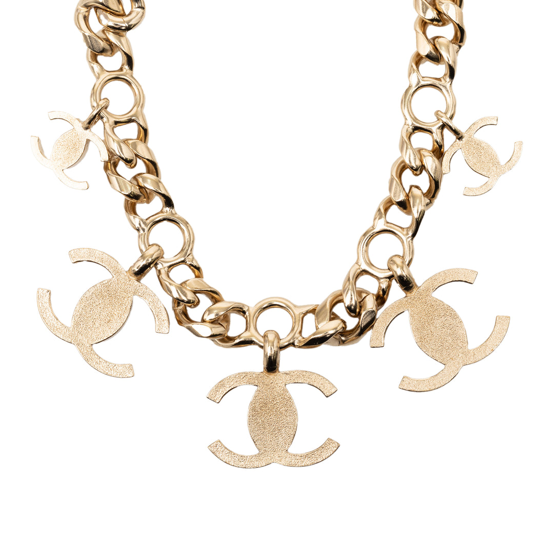 Chanel CC plaqué Perles fantaisie Cristal Choker Collier