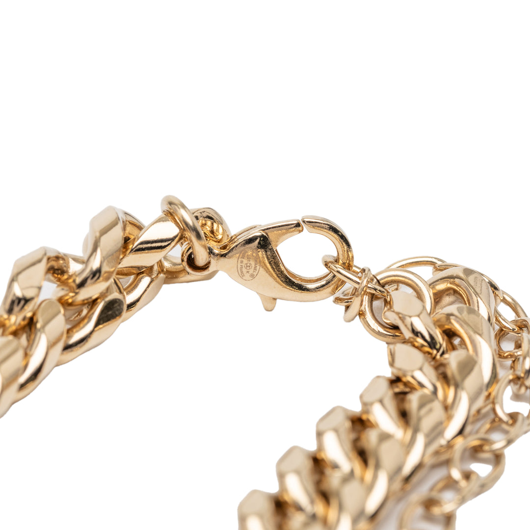 Chanel CC plaqué Perles fantaisie Cristal Choker Collier