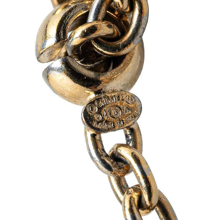 Gold Plated Resin Crystal Lipstick CC Bracelet Gold - Gaby Paris