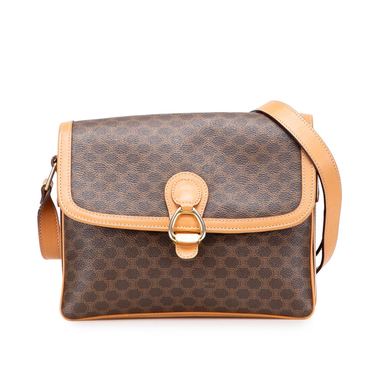 Macadam Coated Canvas Crossbody Brown - Gaby Paris