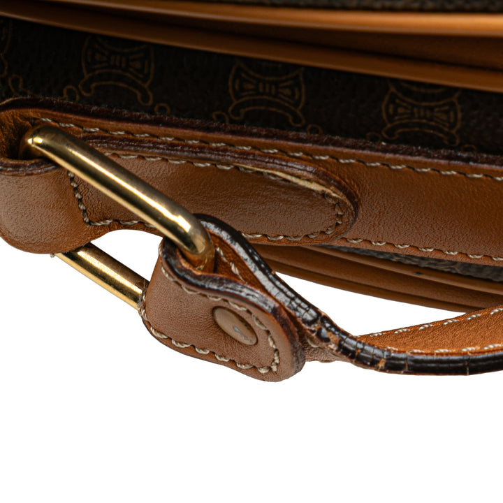 Macadam Coated Canvas Crossbody Brown - Gaby Paris