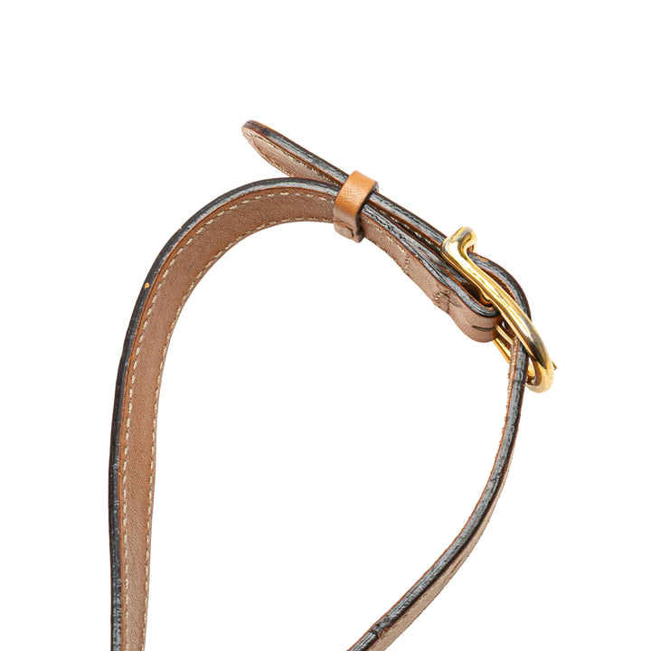 Macadam Coated Canvas Crossbody Brown - Gaby Paris