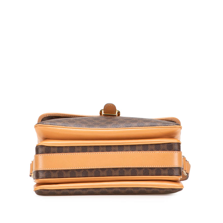 Macadam Coated Canvas Crossbody Brown - Gaby Paris