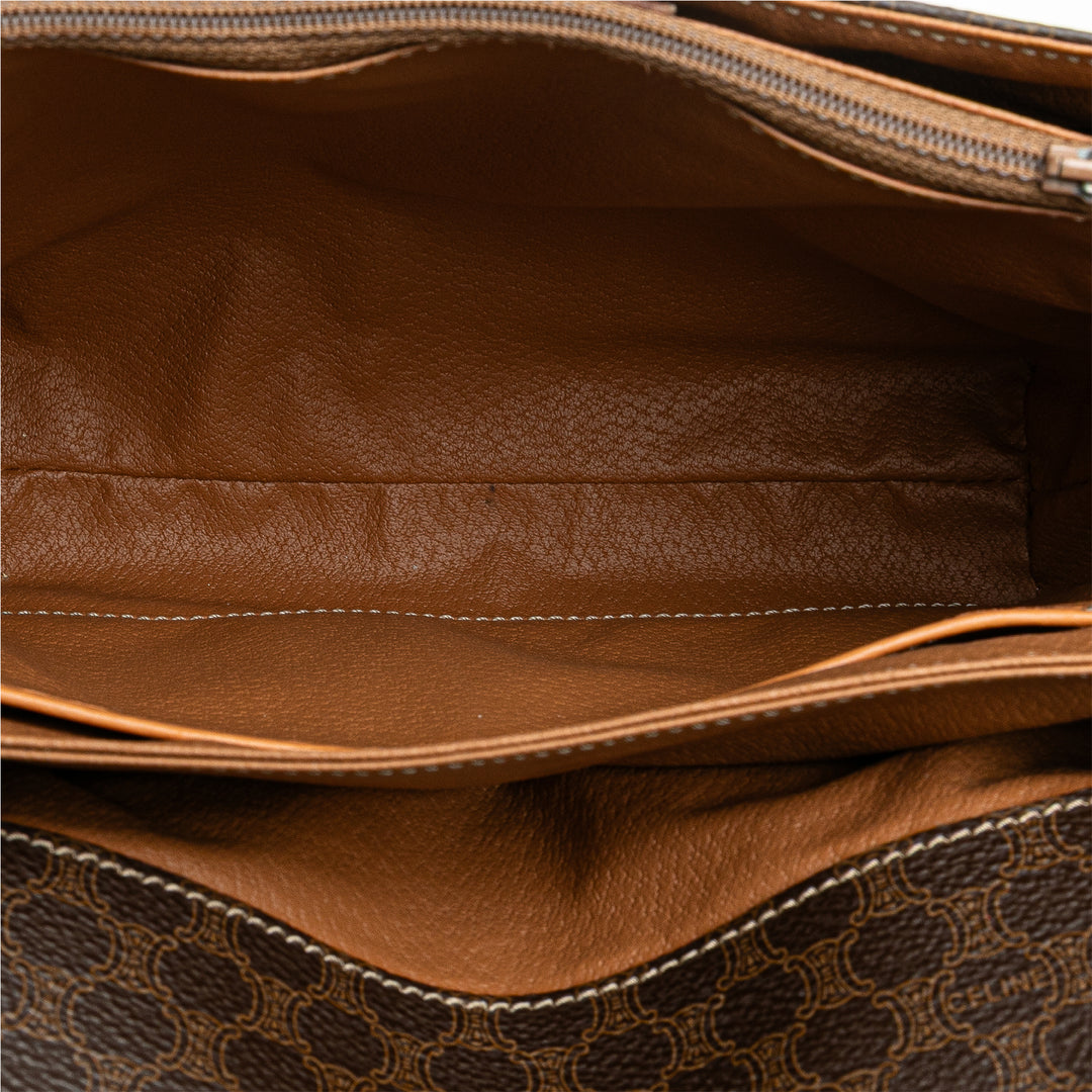 Macadam Coated Canvas Crossbody Brown - Gaby Paris