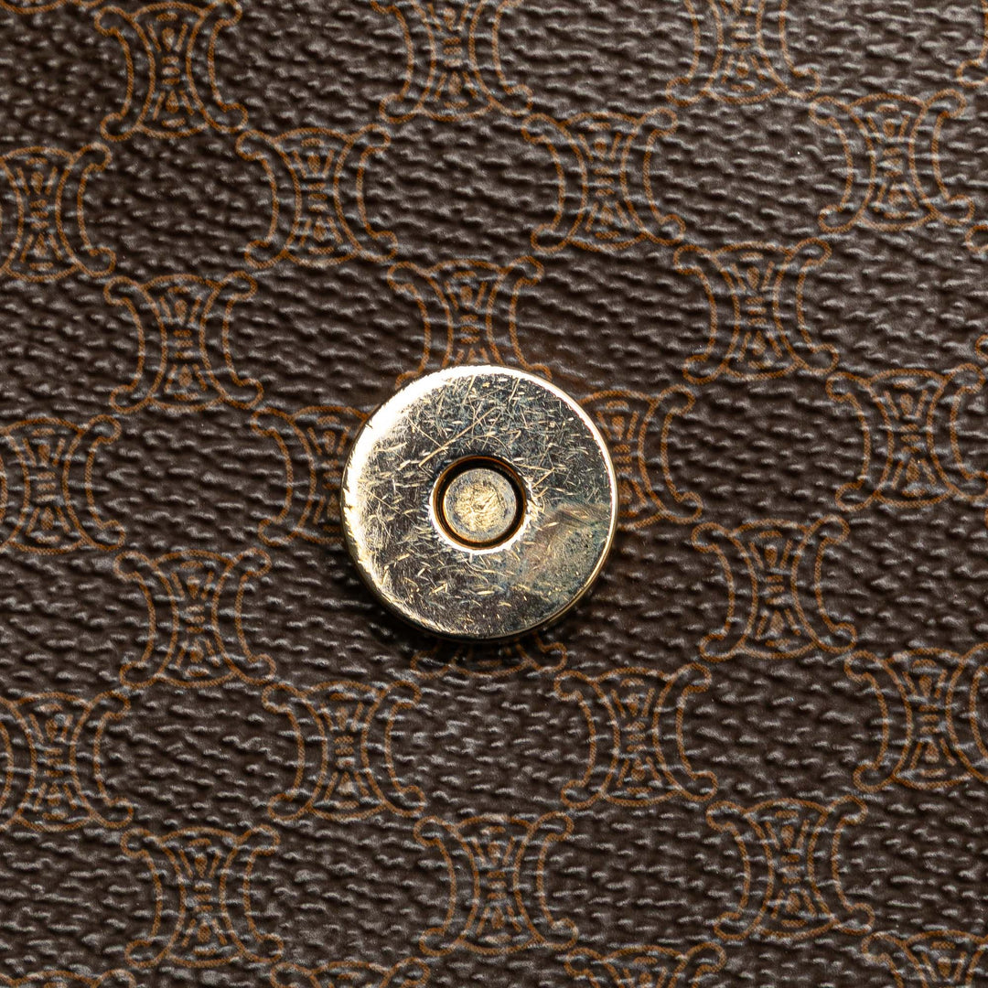 Macadam Coated Canvas Crossbody Brown - Gaby Paris